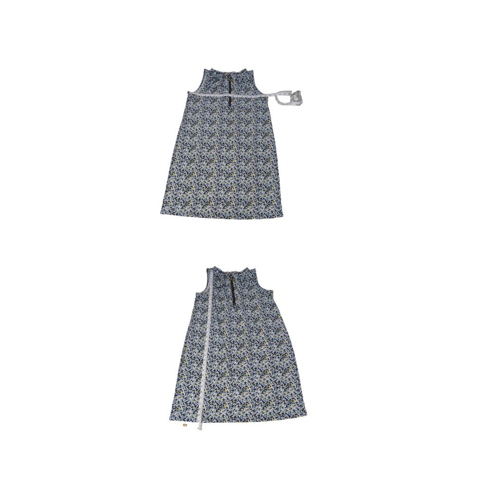 Michael Kors Floral Sleeveless Front Zip Shift Dress Navy Blue Women’s S - Picture 7 of 7